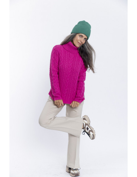 Pantalon Recto Con Aberturas Piedra BMB & Co.