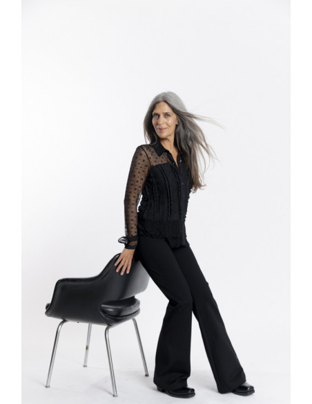 PANTALON CAMPANA NEGRO