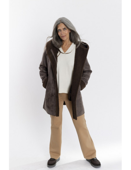 Abrigo Doble Faz Marron BMB & Co.