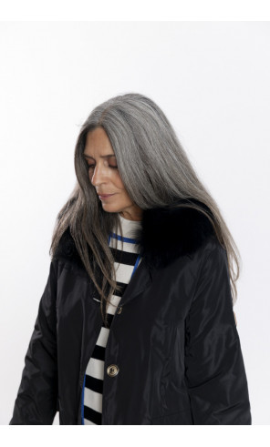 Cuello Pelo Natural Negro BMB & Co.