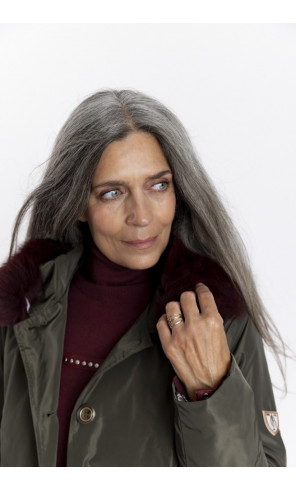 Cuello Pelo Natural Granate BMB & Co.