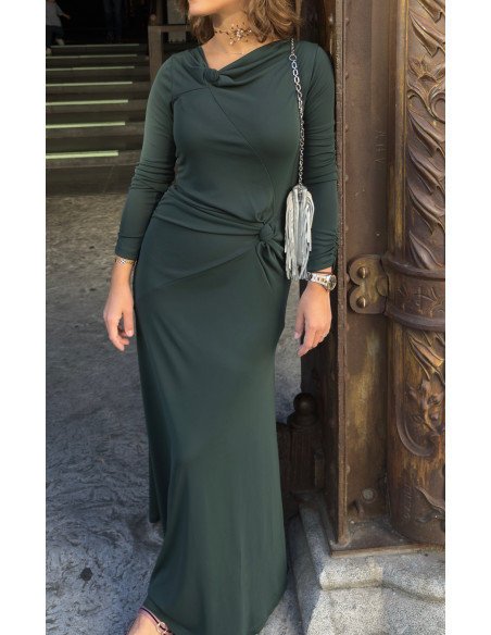 Vestido Largo Nudos Verde BMB & Co.