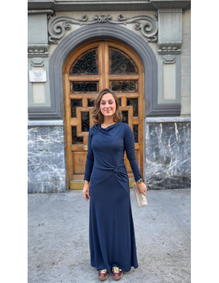 Vestido Largo Marino Nudos BMB & Co.