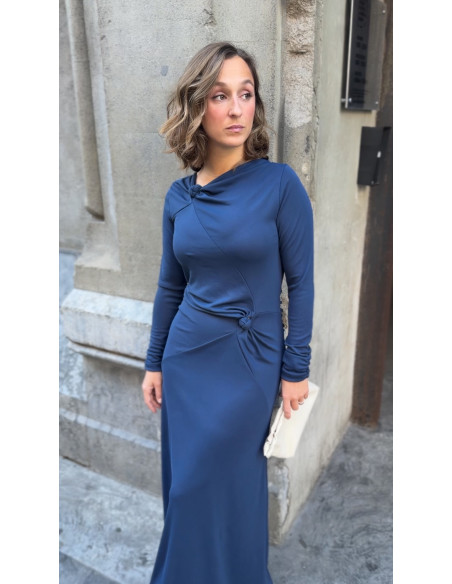 Vestido Largo Marino Nudos BMB & Co.