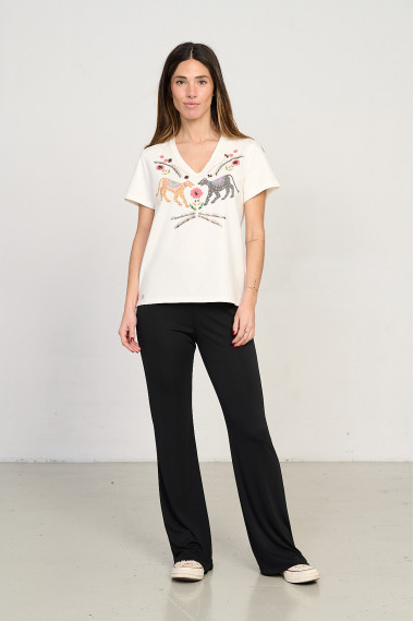 Pantalon Recto Negro Extra Confort BMB & Co.