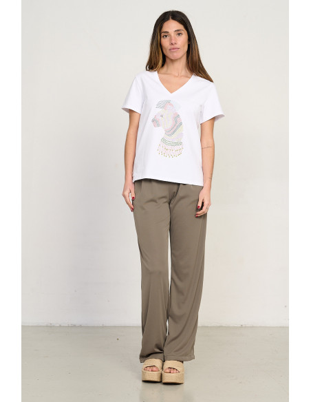 Pantalon Extra Confort Kaki Con Pinzas BMB & Co.
