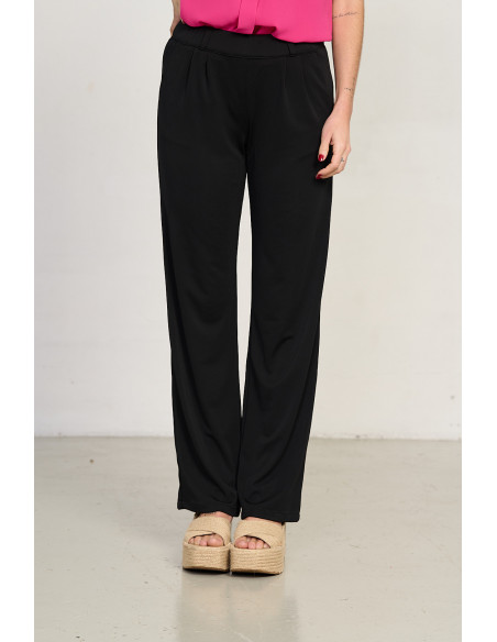 Pantalon Extra Confort Negro Con Pinzas BMB & Co.