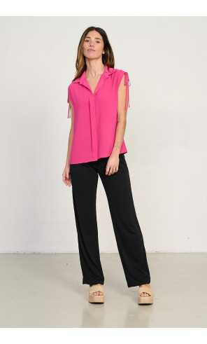 Pantalon Extra Confort Negro Con Pinzas BMB & Co.