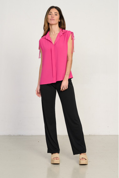 Pantalon Extra Confort Negro Con Pinzas BMB & Co.