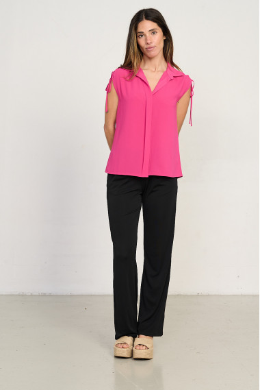 Pantalon Extra Confort Negro Con Pinzas BMB & Co.