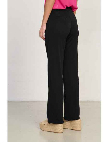 Pantalon Extra Confort Negro Con Pinzas BMB & Co.