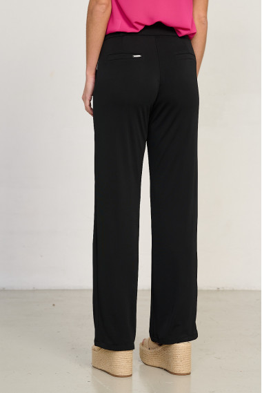 Pantalon Extra Confort Negro Con Pinzas BMB & Co.