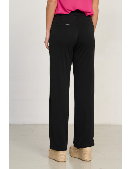 Pantalon Extra Confort Negro Con Pinzas BMB & Co.