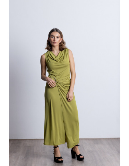 Vestido Sin Mangas y Drapeado Oliva BMB & Co.