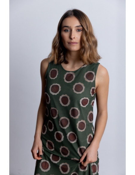 Vestido Midi Tul Estampado BMB & Co.