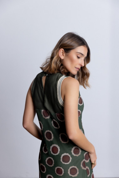 Vestido Midi Tul Estampado BMB & Co.