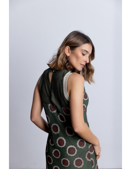 Vestido Midi Tul Estampado BMB & Co.