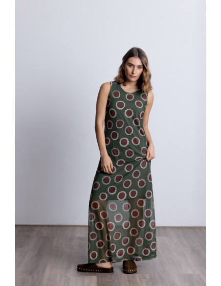 Vestido Midi Tul Estampado BMB & Co.