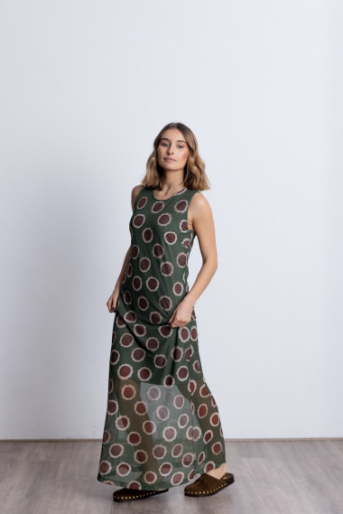 Vestido Midi Tul Estampado BMB & Co.