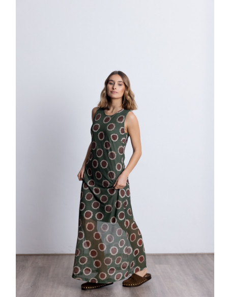 Vestido Midi Tul Estampado BMB & Co.