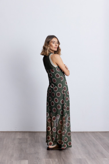 Vestido Midi Tul Estampado BMB & Co.