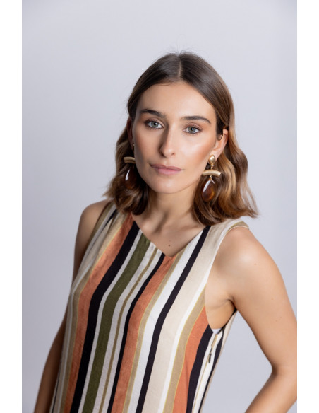 Vestido Corto Rayas Globo BMB & Co.