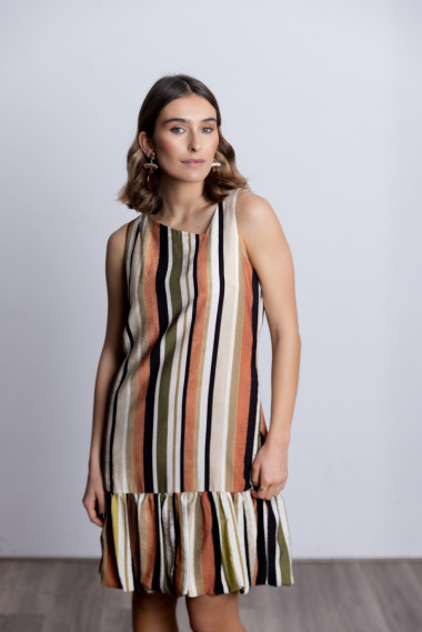 Vestido Corto Rayas Globo BMB & Co.