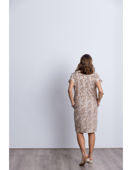 Vestido Corto Recto Algodón Animal Print BMB & Co.