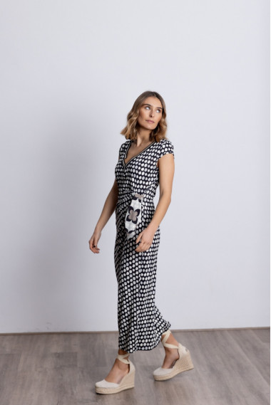 Vestido Midi Lunares Con Nudo BMB & Co.