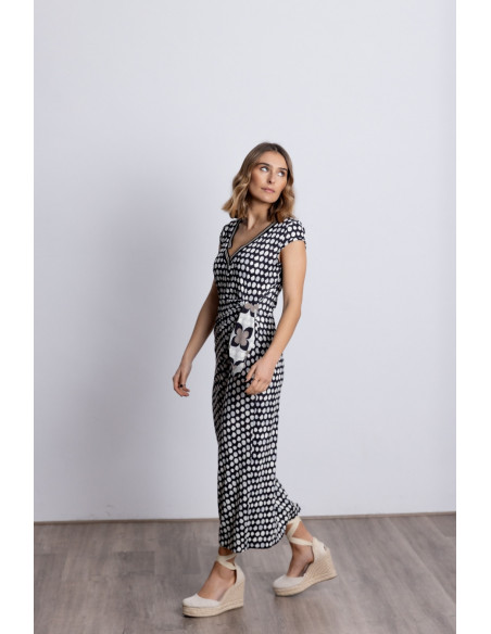 Vestido Midi Lunares Con Nudo BMB & Co.