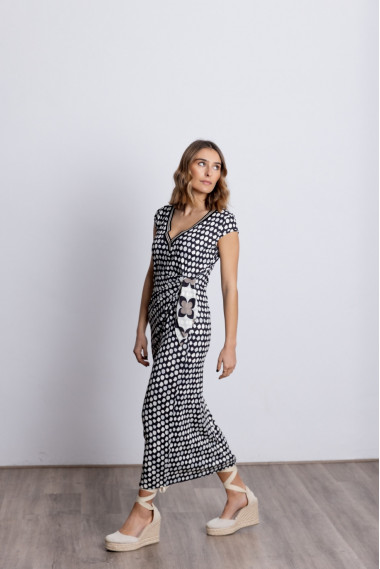 Vestido Midi Lunares Con Nudo BMB & Co.