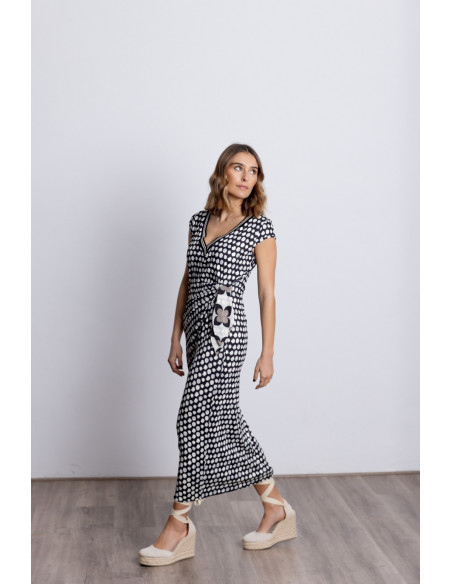 Vestido Midi Lunares Con Nudo BMB & Co.