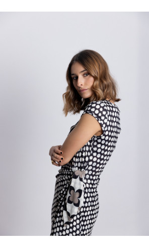 Vestido Midi Lunares Con Nudo BMB & Co.