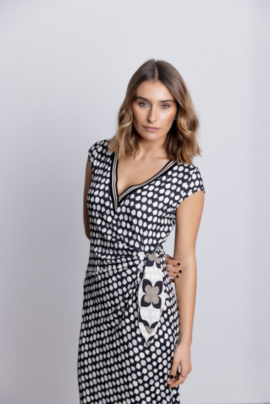 Vestido Midi Lunares Con Nudo BMB & Co.