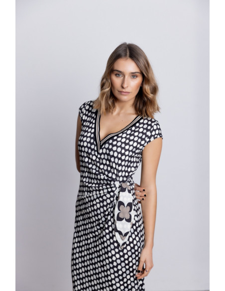 Vestido Midi Lunares Con Nudo BMB & Co.