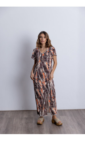 Vestido Midi Recto Estampado BMB & Co.