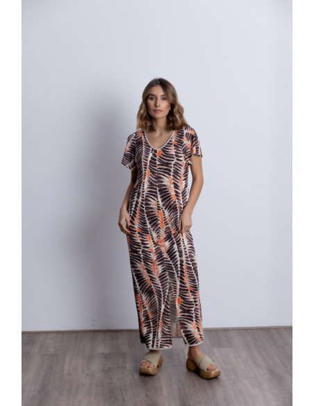 Vestido Midi Recto Estampado BMB & Co.