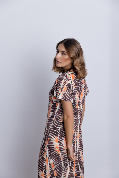 Vestido Midi Recto Estampado BMB & Co.