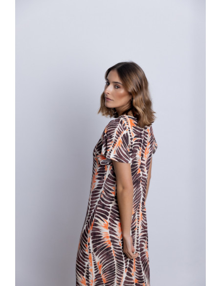 Vestido Midi Recto Estampado BMB & Co.