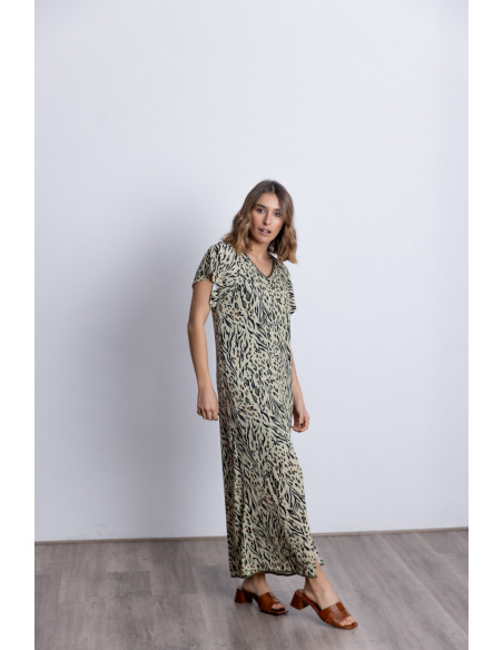 Vestido Recto Midi Animal Print BMB & Co.