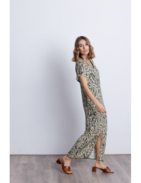 Vestido Recto Midi Animal Print BMB & Co.