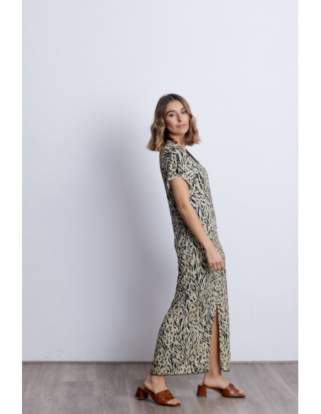 Vestido Recto Midi Animal Print BMB & Co.
