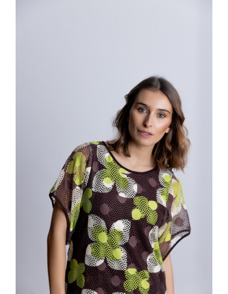 Vestido Midi Crochet Estampado BMB & Co.