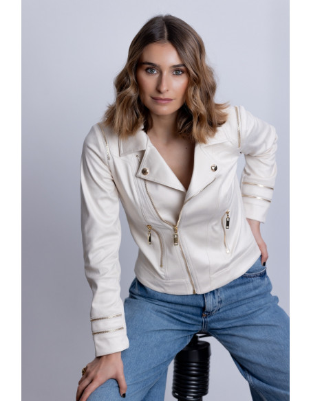 Cazadora Entallada Hielo Con Cremalleras BMB & Co.