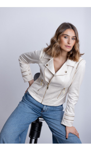 Cazadora Entallada Hielo Con Cremalleras BMB & Co.