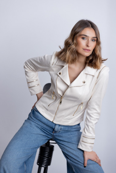 Cazadora Entallada Hielo Con Cremalleras BMB & Co.