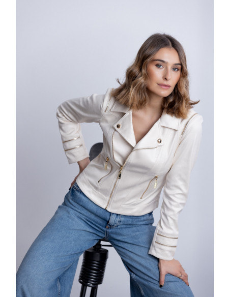 Cazadora Entallada Hielo Con Cremalleras BMB & Co.