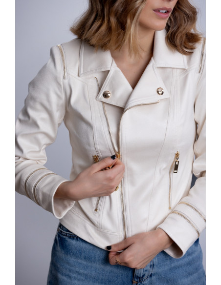 Cazadora Entallada Hielo Con Cremalleras BMB & Co.