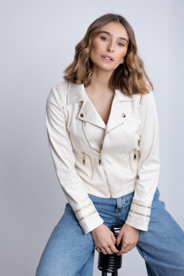 Cazadora Entallada Hielo Con Cremalleras BMB & Co.