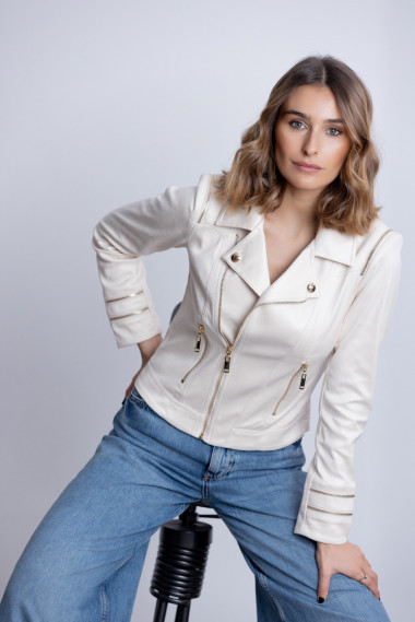 Cazadora Entallada Hielo Con Cremalleras BMB & Co.